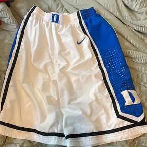 Duke Blue Devils Nike Men’s Basketball White Game Shorts.